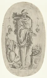 Termo na forma de um velho aquecendo as mãos, 1535-55.