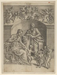 A Virgem com o Menino Jesus adorada por São João, 1543.