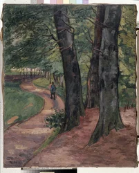 O limite da floresta de Eu (óleo sobre tela)