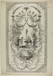 Feste Bacchique, placa 97 de "As obras de Antoine Watteau