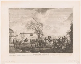 Apunhalamento de anéis numa estalagem de aldeia
Cours de la bague (título sobre o objecto)
Impressões após pinturas de Philips Wouwerman (título da série)
Oeuvres de Ph.pe Wouwermans Hollandois (título da série)