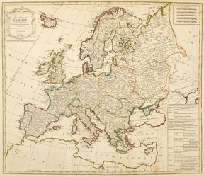 Um mapa da Europa, dividido nos seus Impérios e Reinos, de J. Palairet com várias melhorias e adições de D