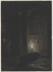 Um funeral, c. meados da década de 1870 e início da década de 1880.