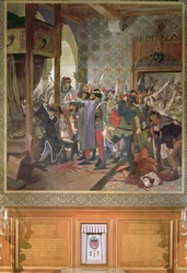 Etienne Marcel (d.1358) protegendo o Dauphin da Máfia em 1358