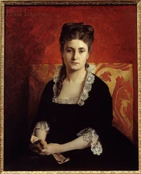 Retrato de Mulher. Pintura de Jean Paul Laurens (1838-1921)