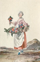 A Bouquetiere Garcon Coffee Shop, século c18th, 1903