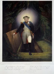 Retrato no pé de Napoleão I (1769 - 1821) de sua tumba. Jean Jacques Werner (1791-1849) e Jean Pierre Marie Jazet (1788-1871)