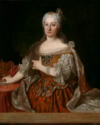 Maria Ana de Áustria (1683-1754) (Marie Anne) - Retrato da arquiduquesa Maria Ana de Áustria (1683-1754), rainha de Portugal, por Jean Ranc (1674-1735), c. 1729