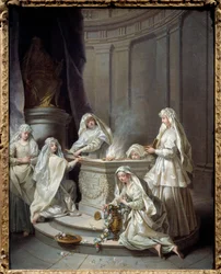 Antigas virgens. Pintura de Jean Raoux (1677-1734)