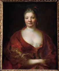 Retrato de Madame Du Noyer (1663-1719) Pintura de Jean Raoux (1677-1734) Orleans. Museu de Belas Artes