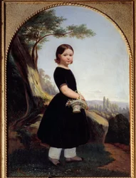Retrato de uma menina (Esther Debost) Esther Debost, prima da artista. Pintura de Hippolyte Lazerges (1817-1887) 1843 Sol. 0,81x0,61 m Rouen, musee des Beaux Arts