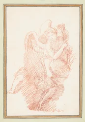 Figura alada com arco