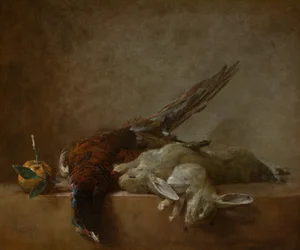 Natureza morta com jogo, provavelmente de 1750.