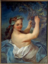 Pintura Bacchante de Jean Simon Berthelemy (1743-1811) Laon do século XIX, Musee des Beaux Arts