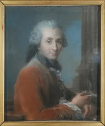 Retrato do arquiteto Jacques Gondouin de Folleville 1737-1818 , c. 1780.