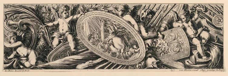 Frieze: Troféus de Armas e Putti
