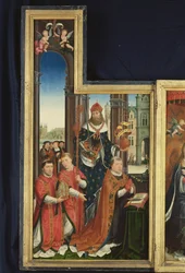 Polyptych da Glorificação da Santíssima Trindade, painel representando abades, 1509-15