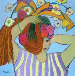 Flores em seu cabelo, 2003-04 (acrílico sobre tela)