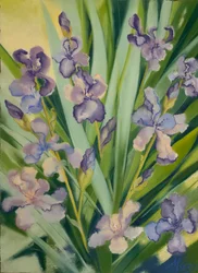 Irises num rebordo, 2023 (pastel sobre papel)