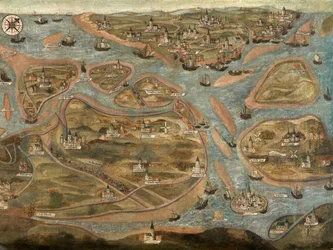 Mapa da Área Zwin (óleo sobre tela)