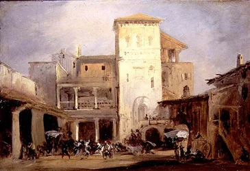 A Casa do Senhor Dom Pedro em Alcalá de Henares (óleo sobre cobre)