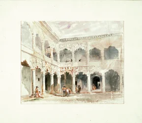 Pátio do Palácio do Infantado em Guadalajara (Espanha)