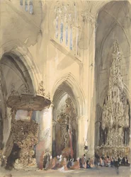 Interior da Igreja de São Jacques, Lovaina, 1807-54.