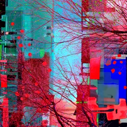 Ramos abstratos vibrantes