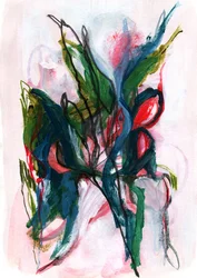 Abstrato floral vibrante