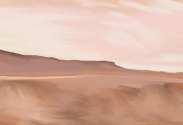 Horizonte sereno do deserto