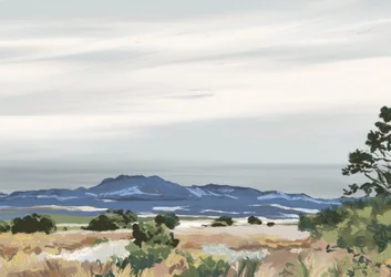 Vastas montanhas desérticas