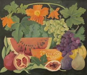 Mistura de frutas e flores de melão