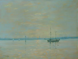 Southampton Water Sunset (óleo sobre tela)
