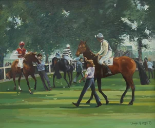 O Paddock, Corridas de Windsor (óleo sobre tela)