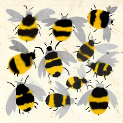 INKY BEES, 2022 (aguarela)