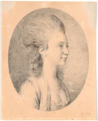 Retrato de Susanne Elisabeth Holm, chamada Julie, a primeira noiva de Juel