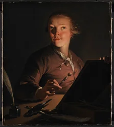Autorretrato à luz de velas