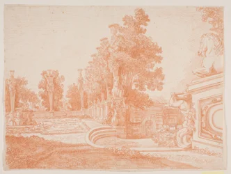Jardim com arquitetura. Caprarola