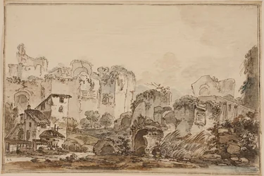 Prospect com ruínas, Roma antiga
