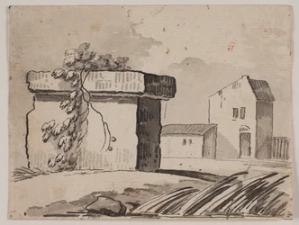 Ruína e casa