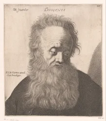 Retrato de Diógenes de Sinope Diógenes (título no objeto) Bustos de filósofos e reis (título da série)