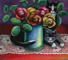 Rosas e Laço Antigo