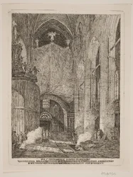 O interior de S. Igreja Catharina em Hamburgo
