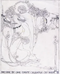 E Um por Um Crepto em Silêncio para Descansar, c.1902-3 (caneta e tinta preta em velino)