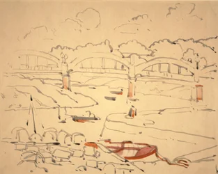 Ilustração para "O Livro das Pontes", c.1911 (aguarela e tinta sobre papel)