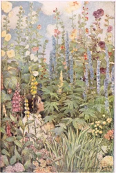 Uma criança em flores silvestres, de 