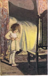 Uma jovem rapariga a despir-se, de «Jardim de versos de uma criança», de Robert Louis Stevenson, publicado em 1885