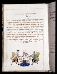 Livro de Oração (12,7 x 8,8 cm) Bambeg 1773. No final da oração pelo neo (Dia de Lua Nova) - Museu Judaico em Basileia, Suíça.