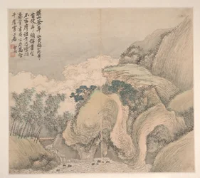 Paisagens ao estilo de vários artistas, datado de 1716 (álbum de doze folhas; tinta e cor sobre papel)
