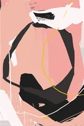 Formas abstratas em tons rosados modernos